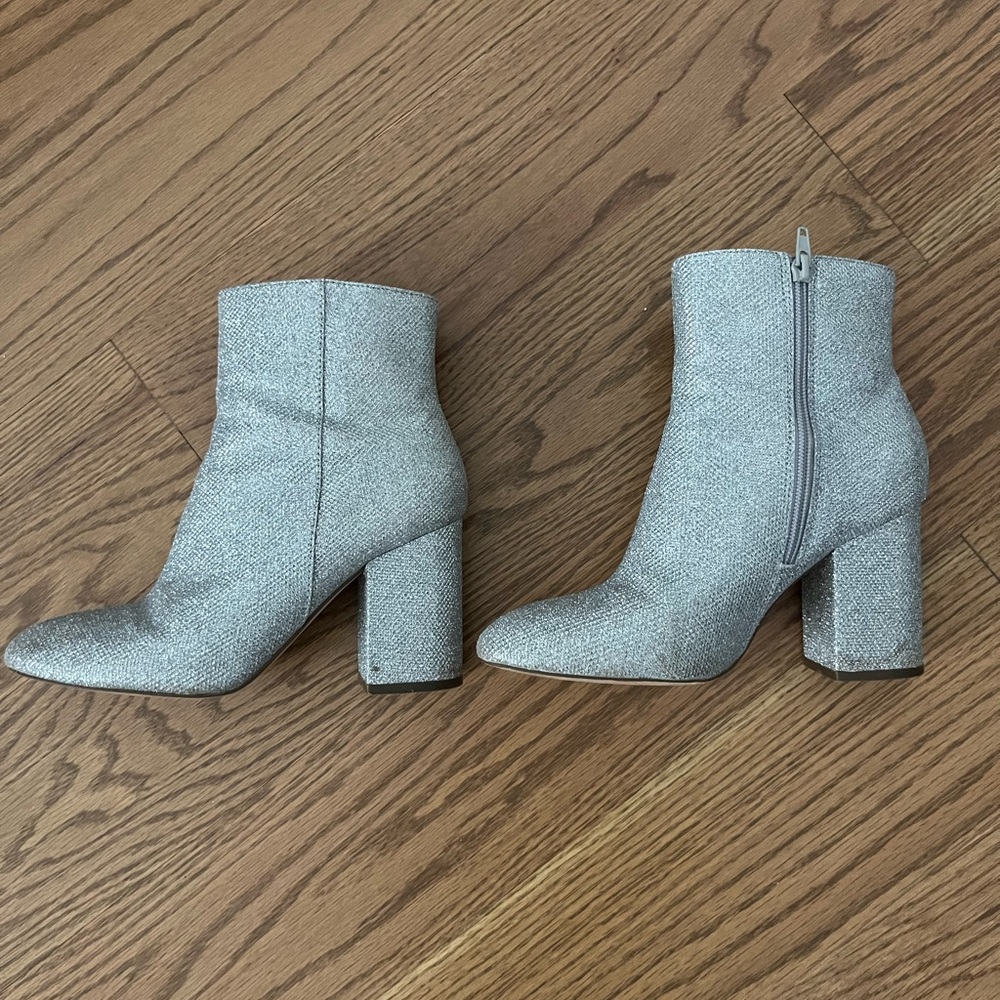 Silver Sparkly Booties